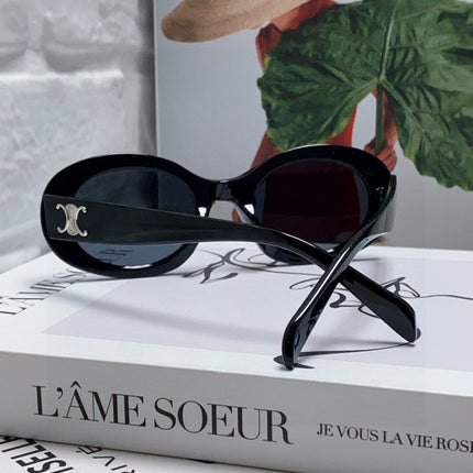 CELINE 26S OVAL FRAME IN BLACK ACETATE 493903