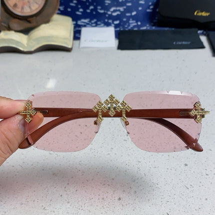 CARTIER 26S RIMLESS RECTANGULAR FRAME IN METAL 436007