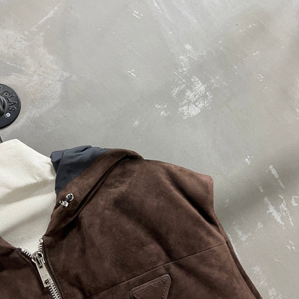 PRADA 25S SUEDE DOWN VEST 384