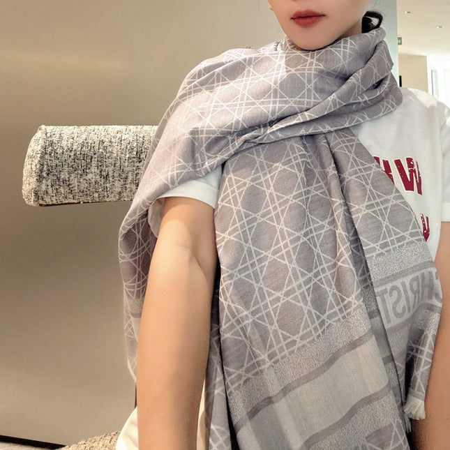 DIOR 26S SCARF 140 IN SILK AND CASHMERE 424261