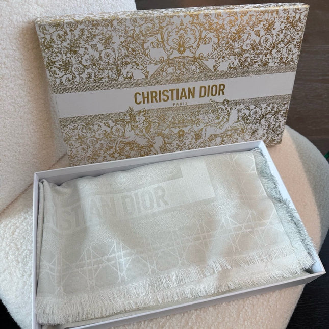 DIOR 26S SCARF 140 IN SILK AND CASHMERE 424268
