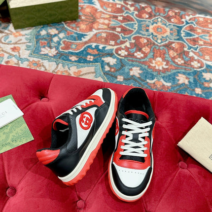 GUCCI 26S SNEAKERS IN MUTILCOLOR CALFSKIN WITH LOGO