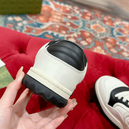 GUCCI 26S SNEAKERS IN WHITE MIX BLACK CALFSKIN