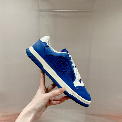 GUCCI 26S SNEAKERS IN BLUE CALFSKIN WITH LOGO