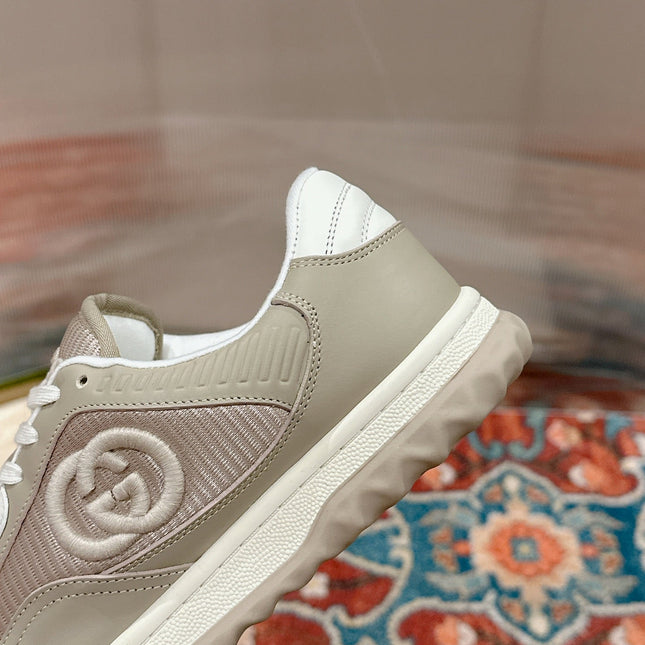 GUCCI 26S SNEAKERS IN BEIGE CALFSKIN WITH LOGO