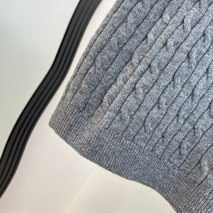 RALPH LAUREN 26S CREW-NECK CABLE-KNIT VEST 739