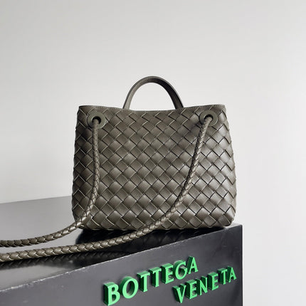 SMALL ANDIAMO 25 IN KAKI LAMBSKIN