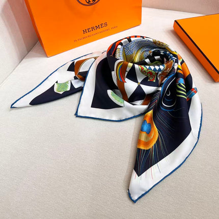 HERMES 26S SCARF 88 IN SILK 495801