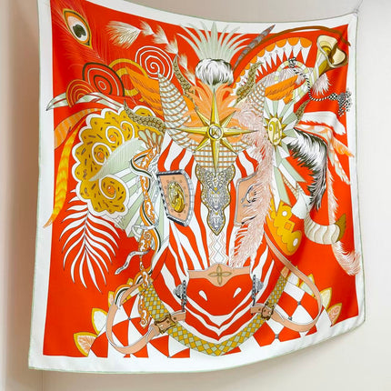 HERMES 26S SCARF 88 IN SILK 495804