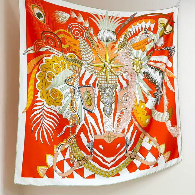 HERMES 26S SCARF 88 IN SILK 495804