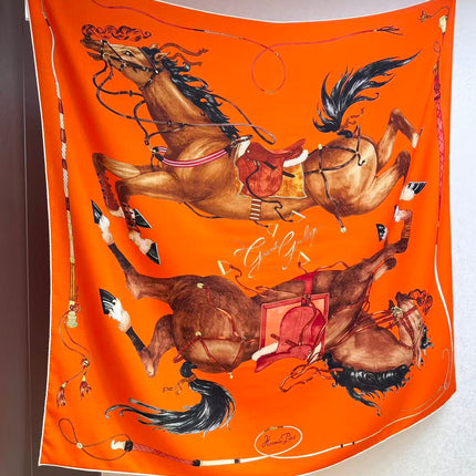 HERMES 26S SCARF 135 IN SILK AND CASHMERE 498251
