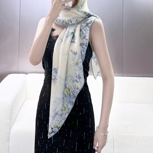 DIOR 26S SCARF 140 IN SILK AND CASHMERE 511151