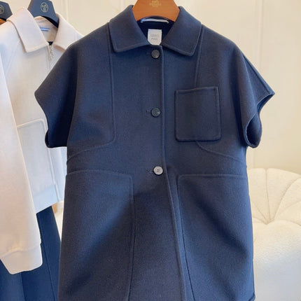 HERMES 25S REVERSIBLE SHORT-SLEEVE KNIT JACKET 108