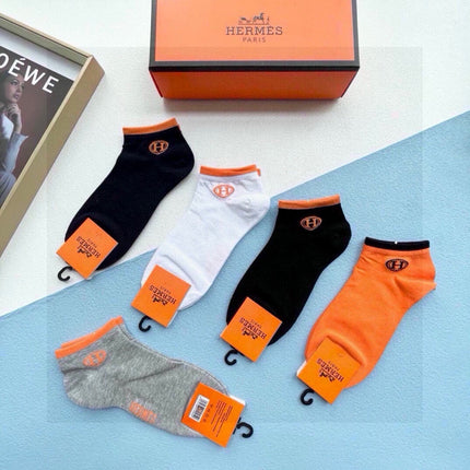 HERMES 26S ANKLE SOCKS 529104 (1 BOX)