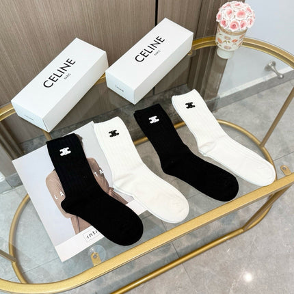 CELINE 26S CREW SOCKS 243665 (1 BOX)