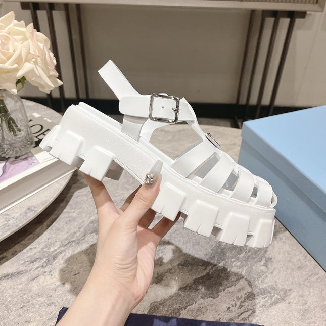 Pra Rubber Monolith Sandals White