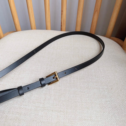 PRADA 25S BELT 10 MM IN BLACK CALFSKIN 598372