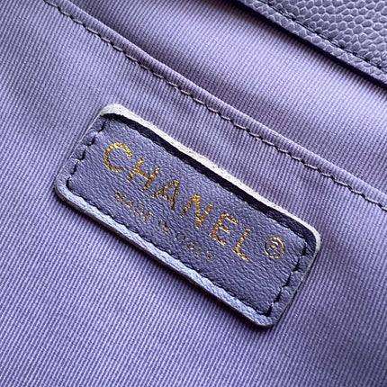 CHANEL 25S BACKPACK 17.5 CM IN PURPLE LAMBSKIN