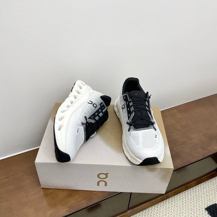 LOEWE 26S CLOUDTILT SNEAKER IN BLACK IVORY RECYCLED POLYESTER
