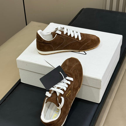 PRADA 25S SNEAKER IN BROWN SUEDE STYLE 9