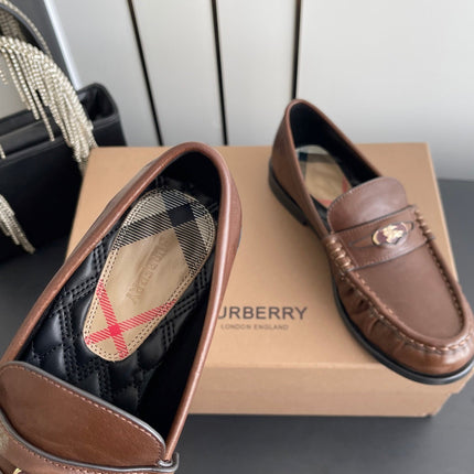 BURBERRY 26S LOAFERS IN BROWN CALFSKIN