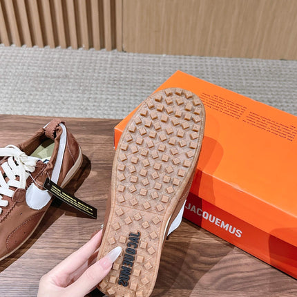 JACQUEMUS 26S SNEAKERS IN BROWN SUEDE & FABRIC
