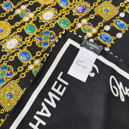 CHANEL 26S SCARF 135 IN SILK AND CASHMERE 504808