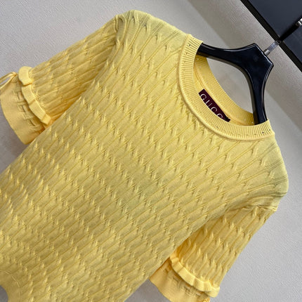 GUCCI 26S SHORT SLEEVE KNIT TOP 355