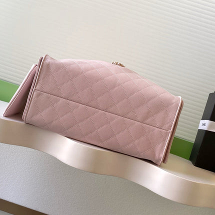 CHANEL 25S HOBO BAG 40 IN LIGHT PINK CAVIAR WITH GOLD HARDWARE
