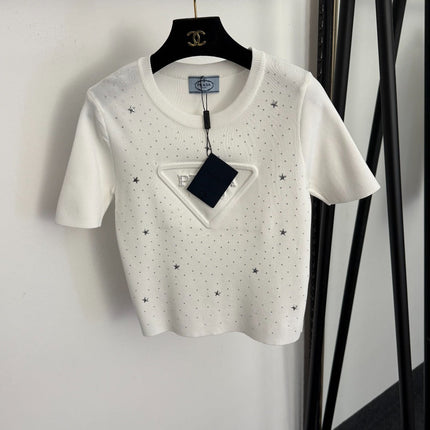 PRADA 26S SHORT SLEEVED KNIT TOP 737