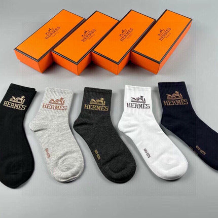 HERMES 26S CREW SOCKS 111942 (1 BOX)